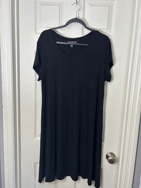 MIX by 41 Hawthorn Black Midi T-shirt Dress with Chest Pocket